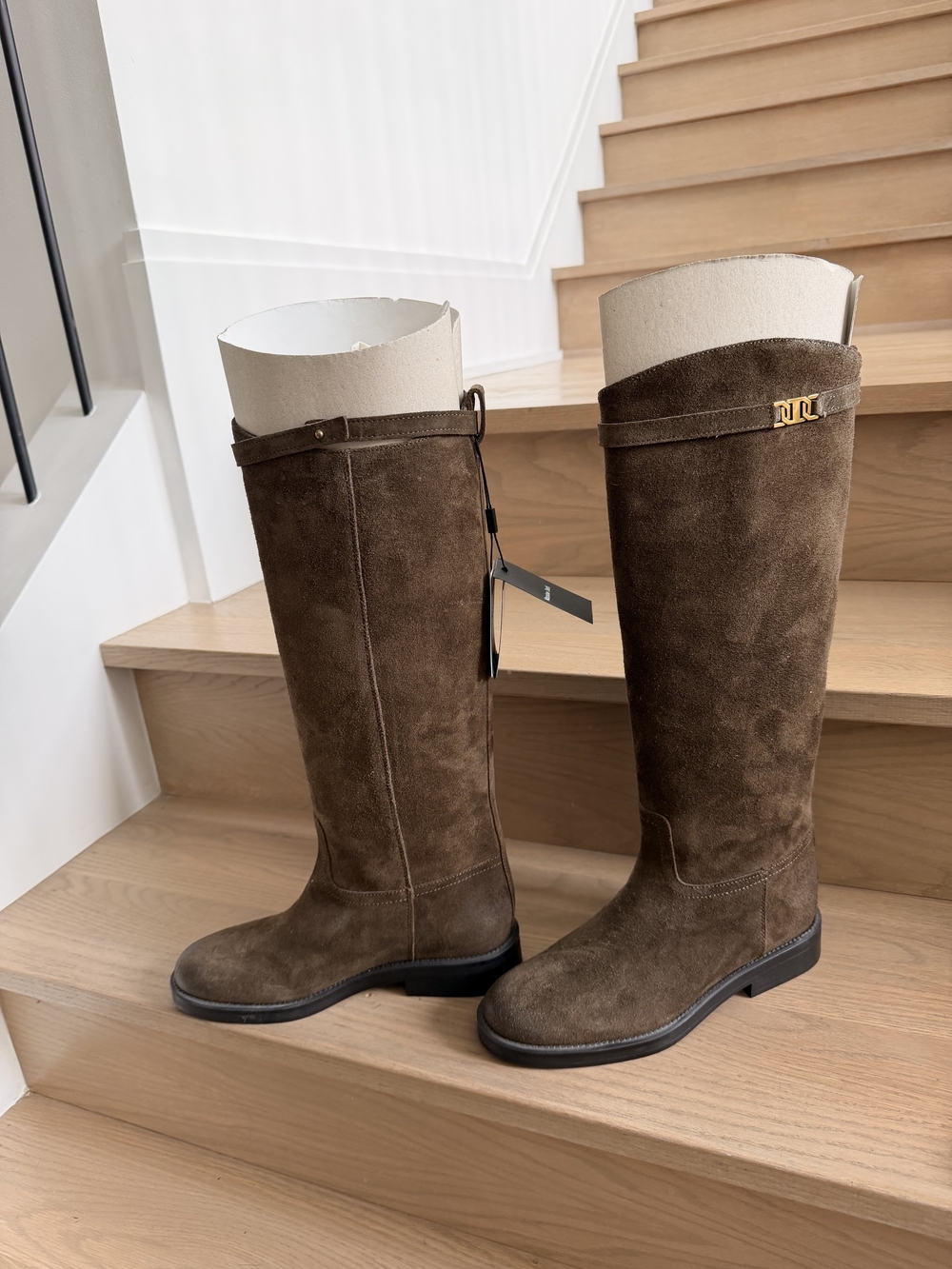 Massimo Dutti Suede Knee-High Boots
